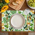 thumbnail image 4 of St. Patrick's Day Placemats Set of 4, Spring Shamrocks Green Love Heart Hats Placemats for Dining Table, Place Mats for Kitchen Tabletop, Waterproof Wipeable Dining Table Mats Set, 4 of 9