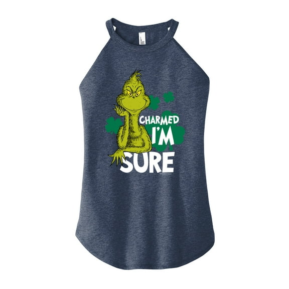 The Grinch - Charmed I'm Sure - Juniors High Neck Tank Top