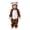 Brown, variant on Toddler Kids Boys Girls Animal Fleece Romper Jumpsuit Teens Long Sleeve Thermal Outfit With Pocket Girls Soft Zipper Hooded Bodysuit Spring Comfortable Outwear Onesie Black 13-18 Months
