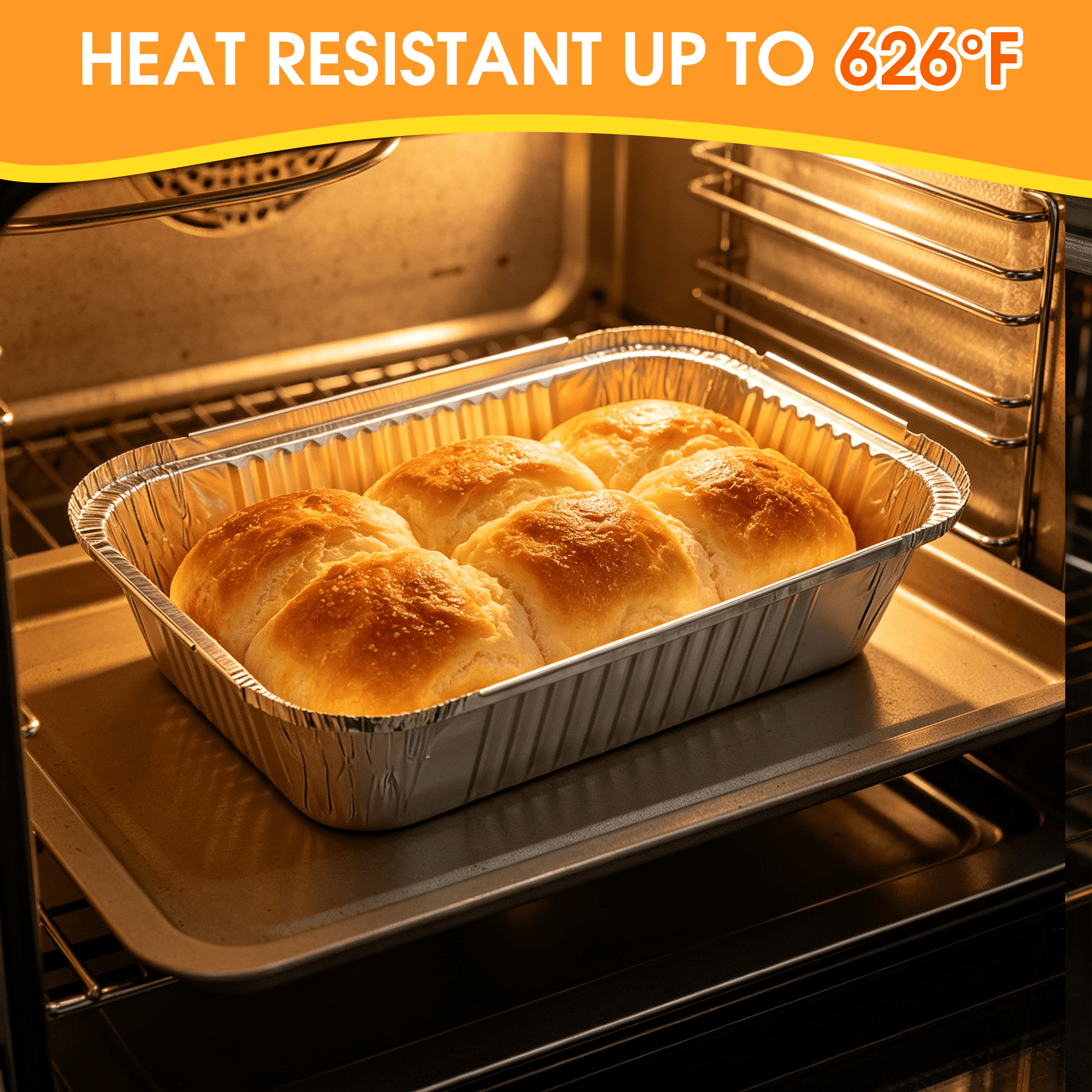 GARITIN 30 Pack Aluminum Pans with Lids, Disposable Tin Foil Baking Pans, Oven Safe Containers for Meal Prep Takeout