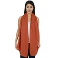 thumbnail image 3 of Womens Lightweight Chiffon Long Fashion Scarves Solid Color Fall Wrap Shawls- Orange, 3 of 6