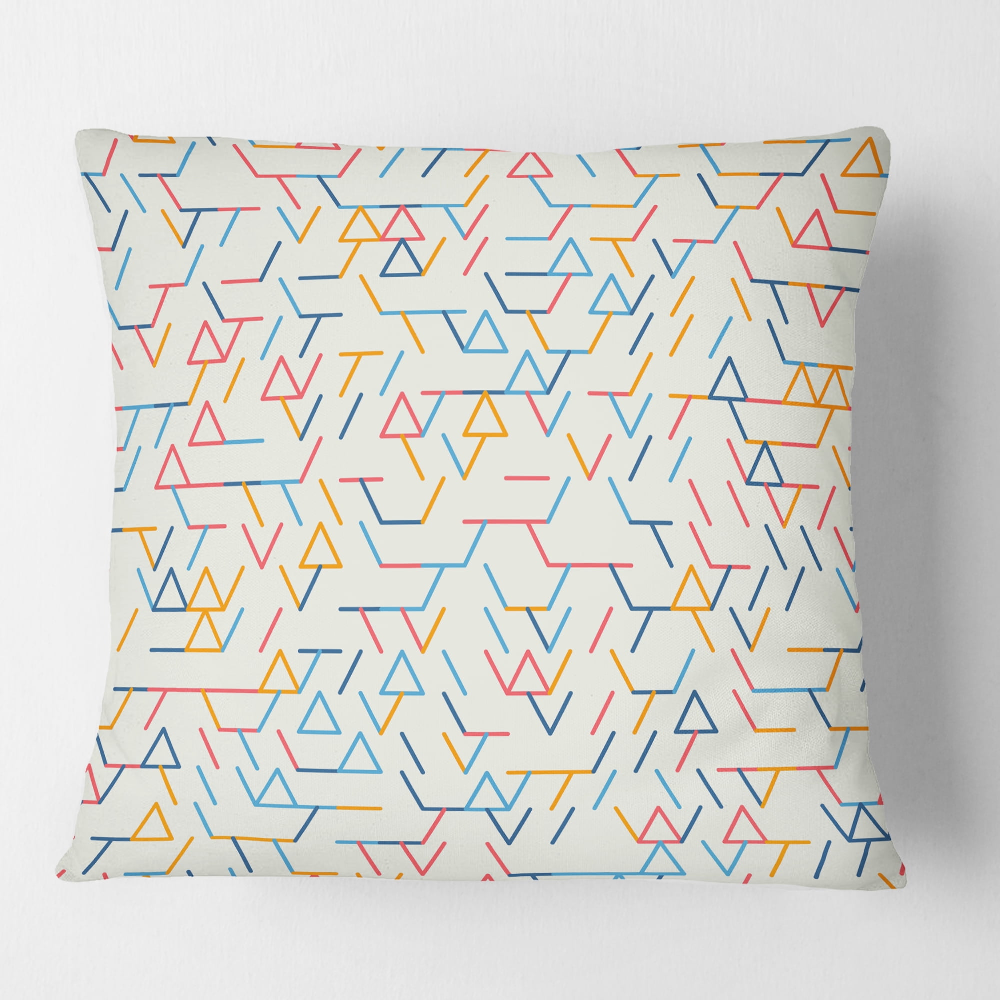 Designart Abstract geometric background pattern' Mid-Century Modern Throw Pillow - 16x16
