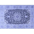 thumbnail image 1 of Ahgly Company Indoor Rectangle Medallion Blue Traditional Area Rugs, 2' x 4', 1 of 4