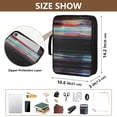 thumbnail image 3 of Haosy Accordion File Organizer Zipper Binder 500 Sheet 6-Tab Expanding File Folder Multi-Pocket 1.2 Inch 3 Ring Cool Colorful Line, 3 of 7