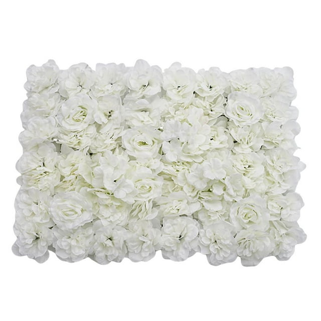 GUOOL Artificial Rose Flower Hydrangea Wall Panel for Bouquet Wedding Party Home Decor Cream