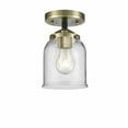 thumbnail image 1 of Innovations 284-1C-BAB-G52-LED Small Bell 1 Light Semi-Flush Mount part of the Nouveau Collection, Black Antique Brass, 1 of 1