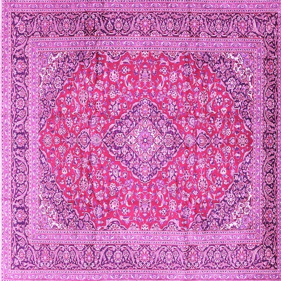 Ahgly Company Indoor Square Persian Pink Traditional Area Rugs, 3' Square