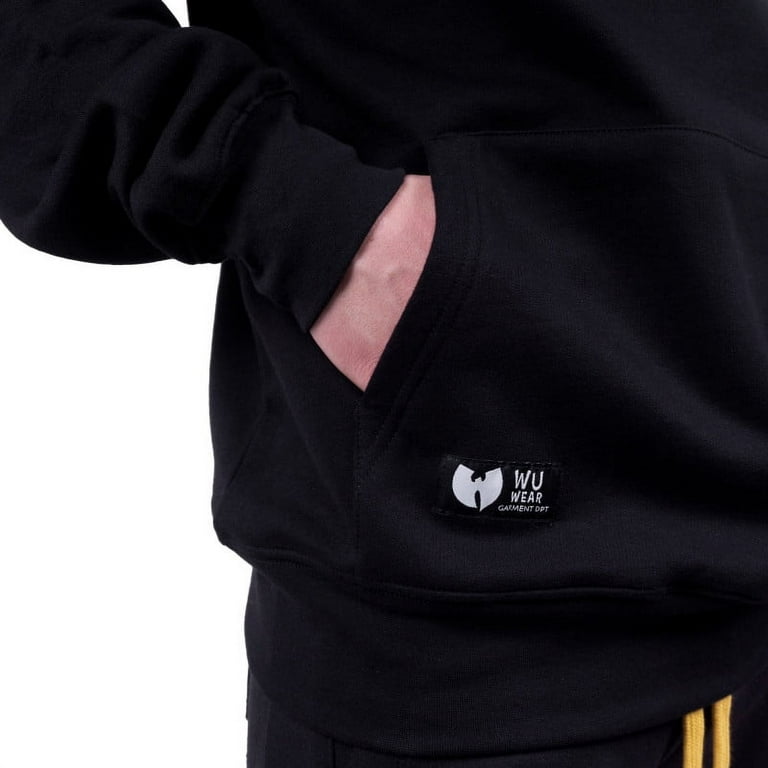 Wu Wear BLACK Medium Sleeve Logo Hoodie, US Long
