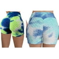 thumbnail image 2 of CEHVOM Femmes Cravate Courte Serrée Taille Haute Élasticité Sport Bulle Yoga Pantalon 2PC, 2 of 8
