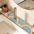 thumbnail image 2 of Yayeee Faucet Mat for Kitchen Sink 14.7" Diatomite Long Splash Guard Pad, Retro Beige Rainbow, 2 Pack, 2 of 7