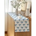 thumbnail image 5 of Table Runner 60 Inches Long for Kitchen Dining, Blue Palm Trees Dresser Scarf Farmhouse, Dining Table Decorations for Wedding/Parties, Summer Botanical Tropical Plants 13 x 60 In, 5 of 8