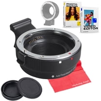 Marketing Jungle EF-EOS M Auto-Focus Lens Mount Adapter for EF/EF-S Lens EF-M Mount for Canon EOS M10, M100, M200, M3, M6 Mark II, M50, M50 Mark II, M6, M5 Cameras Photo & Video Editing Software