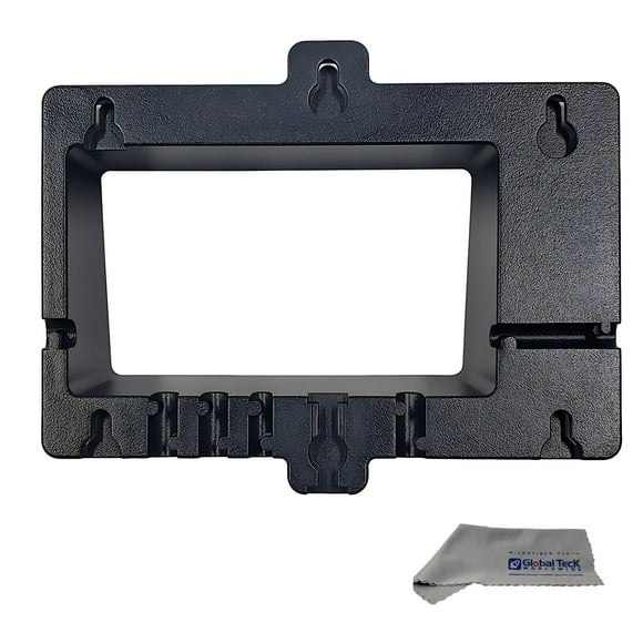 Yealink Wall Mount Bracket for VoiP Phone T46U, T46S, T46G - Fits to Exact Specifications Ensures a Secure and Stable Install for Access to All Telephone Cables, Global Teck Bundle Microfiber Cloth