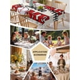 thumbnail image 5 of White Red Baseball Table Cloth, Waterproof Tablecloth for Rectangle Tables, Modern Art Funny Words Reusable Washable Fabric Table Cover for Restaurant Kitchen Dining Tables 54"x108", 5 of 9