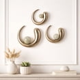 thumbnail image 2 of Wall Hanging Ring for Room and Home Decor - Wall Art for Bedroom, Living Room, Dining Room, or Bathroom Art - Hanging Display Accent for Entryway or Hallway - Set of 3, 5", 4", 3", Gold & Metallic, 2 of 12