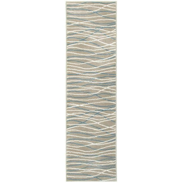 LR Resources GRAC281126GRY2175 2 ft. 1 in. x 7 ft. 5 in. Grace Rectangle Runner Rug, Gray