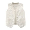 thumbnail image 1 of Fjofpr Chandails pour Femmes Grande Taille Femmes Manches Courtes Polyvalent Blanc Veste en Denim Manches Courtes Châle Fin, 1 of 4