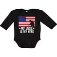 thumbnail image 3 of Inktastic Military Uncle is My Hero Us Flag Boys or Girls Long Sleeve Baby Bodysuit, 3 of 5