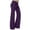 Purple, variant on Tqyyweavej Women's Plus Yoga Pants Wide Leg Stretchy Drawstring Casual Pants Loose Solid Color Fit Yoga Pants Women with Pockets