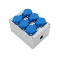thumbnail image 4 of 6 Hole Wall Socket Power Distributor Box 220V 10A Indoor Outdoor Power Distributor Waterproof Industrial Socket Box, 4 of 6