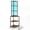 Rustic Brown, variant on Costway 6-Tier Corner Shelf with Charging Station Ambience Light Stemware Rack for Kitchen Rustic Brown