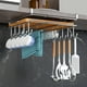 thumbnail image 4 of pstuiky Estante de almacenamiento de acero multiusos para debajo de la repisa soporte para tazas sin perforaciones soporte para tazas de café papel de cocina envoltura de plástico toallas, 4 of 6
