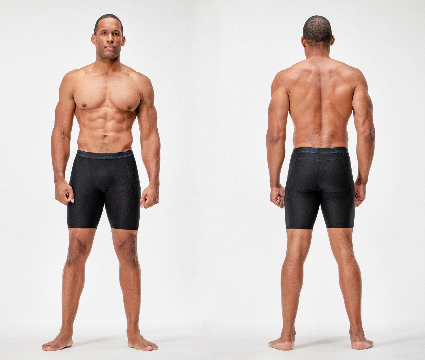 DEVOPS 3 Pack Men's Compression Shorts Underwear With Pocket (X-Large,  Black/Charcoal/Red) 