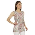 thumbnail image 2 of Moomaya Tunique Sans Manches en Coton Imprimé à Col en V Haut Long d'Été Blouse Décontractée pour Femmes, 2 of 6