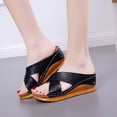 thumbnail image 5 of Babysbule Women's High Heels, Women's Fashion Casual Slip On High Heels Thick Platforms Shoes Outdoor Slippers, 5 of 8