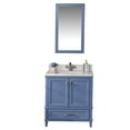 thumbnail image 4 of Adorn Vanity Nera Collection 30'' Blue Bathroom Vanity with Quartz Countertop, Mirror & Sink, 4 of 6