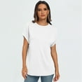 thumbnail image 3 of SUNBS Women's Oversized Tops Business Casual Short Sleeve T-Shirt Summer Blouses, 3 of 7