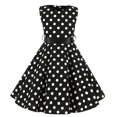 thumbnail image 4 of Robe à Pois Vintage pour Enfants 1950s Robe Évasée Fleur Florale Robe Midi Robe d'Été en Coton Bébé Fille, 4 of 7