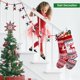 thumbnail image 5 of Juego de 2 medias navideñas, calcetines navideños grandes, bolsa de regalo para colgar en el árbol de Navidad, decoración para chimenea y árbol, 5 of 5