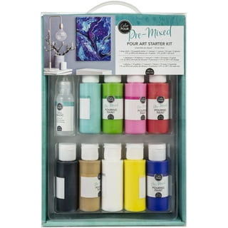 Arteza Acrylic Pouring Paint Kit, 4 oz Bottles Set, Rainbow Colors- 8 Pack