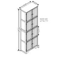 thumbnail image 2 of YDSM 72.4" Tall Storage Cabinet Tall Storage Cabinet with 8 Doors and 4 Shelves ,Bookshelf Living Room, Kitchen, Dining Room, Office Freestanding Storage Cabinet,OAK, 2 of 7