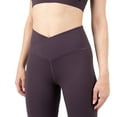 thumbnail image 6 of YITTY Active Women's Ultraluxe Crossover Kick Flare High Waist Legging, Athleisure, 4-Way-Stretch, Deep Plum, S, Short | 30" Inseam, 6 of 7
