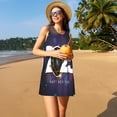 thumbnail image 3 of Vsdgher 2025 Bonne Année 4 Robes d'Été Imprimées pour Femmes Robe de Plage Décontractée Sans Manches avec Poche, 3 of 7