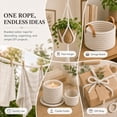 Braided White Cotton Rope (1/2 inch x 100 ft) Natural Soft Utility Rope ...