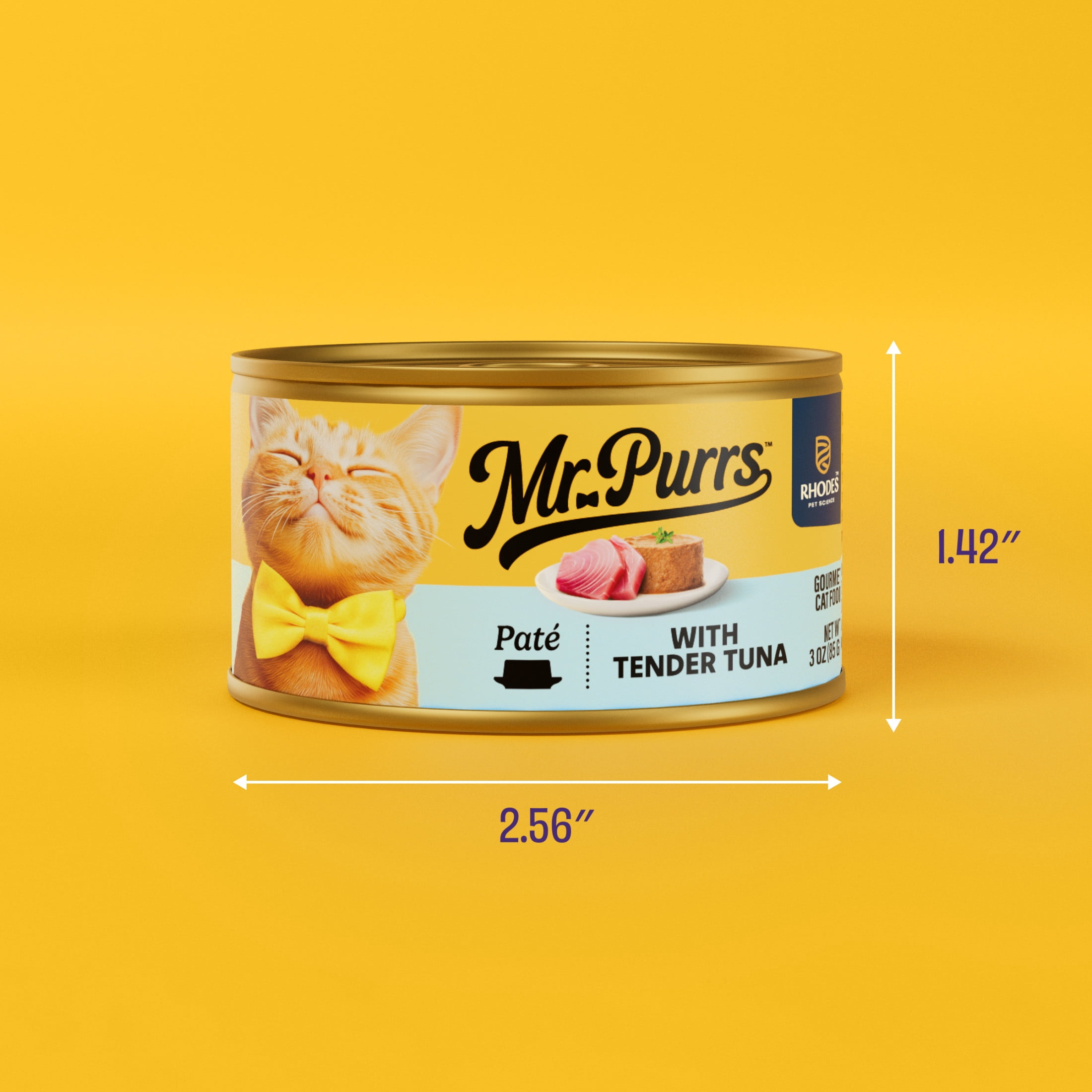 (24 pack) Mr Purrs Tender Tuna Pate Wet Cat Food for Cats, 3 Oz Can