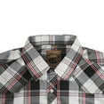 thumbnail image 2 of Coevals Club Mens Pearl Snap Plaid Western Cowboy Button Up Short Sleeve Shirts White Black Red 18 4X-Large, 2 of 7