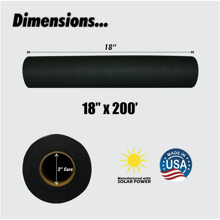Black Paper Roll 18 by 1800 Inches (150 Feet) - Use it as Black Butcher  Paper, Craft Paper, Bulletin Board Paper, Banner Paper, Table Runner Roll,  Backing Paper, Blackout Paper, Wrapping Paper