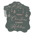 thumbnail image 1 of Inkdotpot Pack Of 100 Real Rose Gold Foil Bracket Shape Paper Tags Merry Christmas & Happy Text Favor Hang Tags, 1 of 1