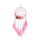 thumbnail image 5 of Atrapasueños Decoración colgante de pared tejida con colgante de resina para fiesta rosa sin luz, 5 of 9