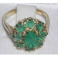 thumbnail image 4 of LBG 14k Yellow Gold Natural Emerald Womens Cluster Ring - Size 10.75, 4 of 4