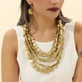 thumbnail image 1 of Pintura de pulverización de moda Collar de cuentas de madera Conjunto de pendientes Espectáculo de moda Accesorios de ropa de fiesta Viajes de vacaciones Vestir joyas, 1 of 4
