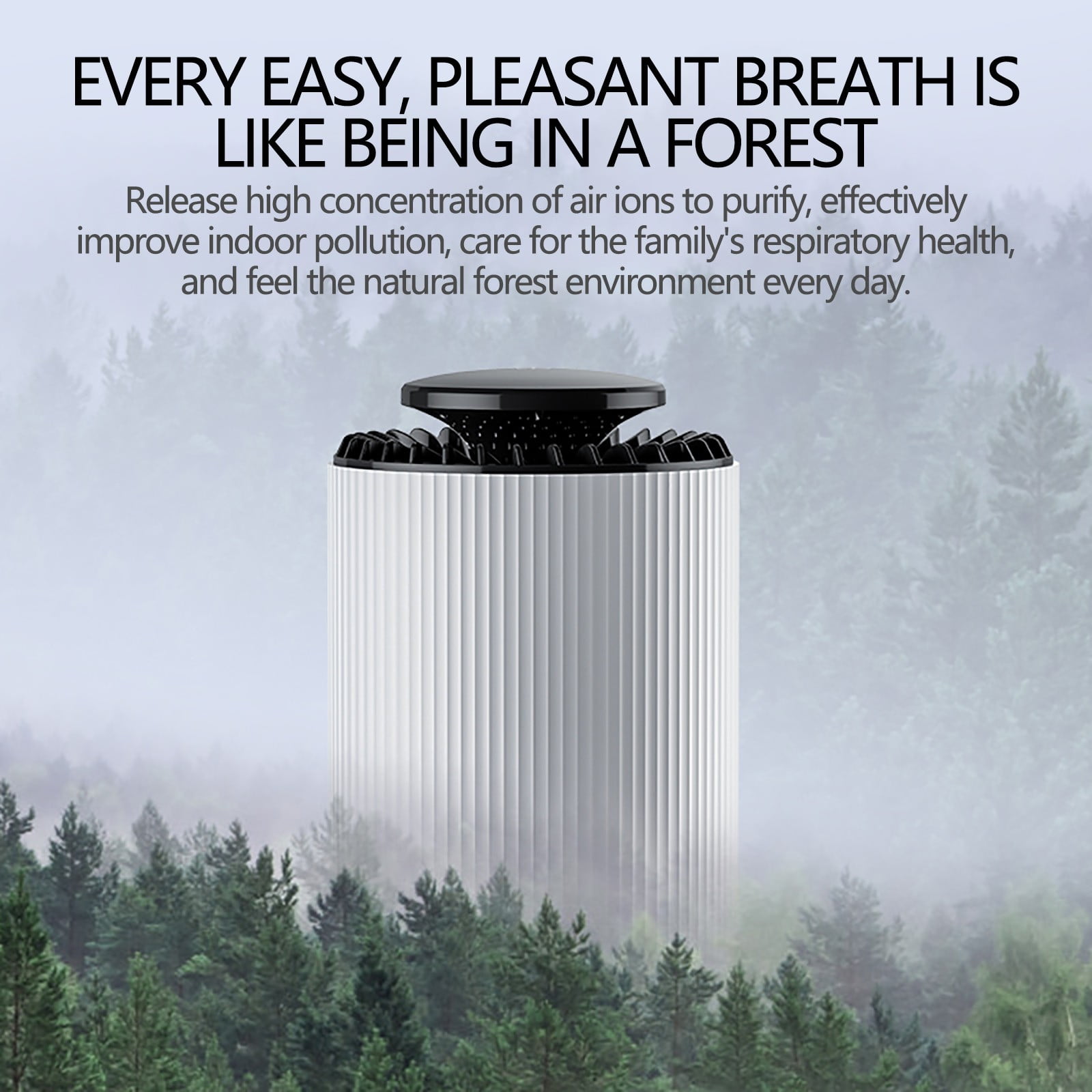 Air Purifier for Bedroom with HEPA Filter and Sleep Mode 24dB Quiet, 3 Speed Filtration System for Pet Dander Allergies Pollen Dust Smoke, Portable Cleaner for Home Office