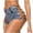 Blue, variant on IROINNID Women's Summer Hollow Out Lace Up Nightclub Jeans Shorts