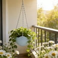thumbnail image 5 of Self Watering Hanging Planter with Chain, Indoor Outdoor Hanging Basket with Drainage, Perfect for Balcony Garden Planting and Decorative Gift, 5 of 6