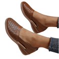 thumbnail image 1 of Women's Hollow Out Casual Shoes Solid Round Head Comfortable Platform Sandals Shoes, 1 of 3