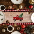 thumbnail image 4 of Christmas Table Runner Red Truck Pine Tree Table Runners Snowflake Rustic Wood Grain Plaid Cotton Linen Dresser Scarf Kitchen Dining Table Decor for Christmas Holiday Party Decor 13x90 Inch, 4 of 9